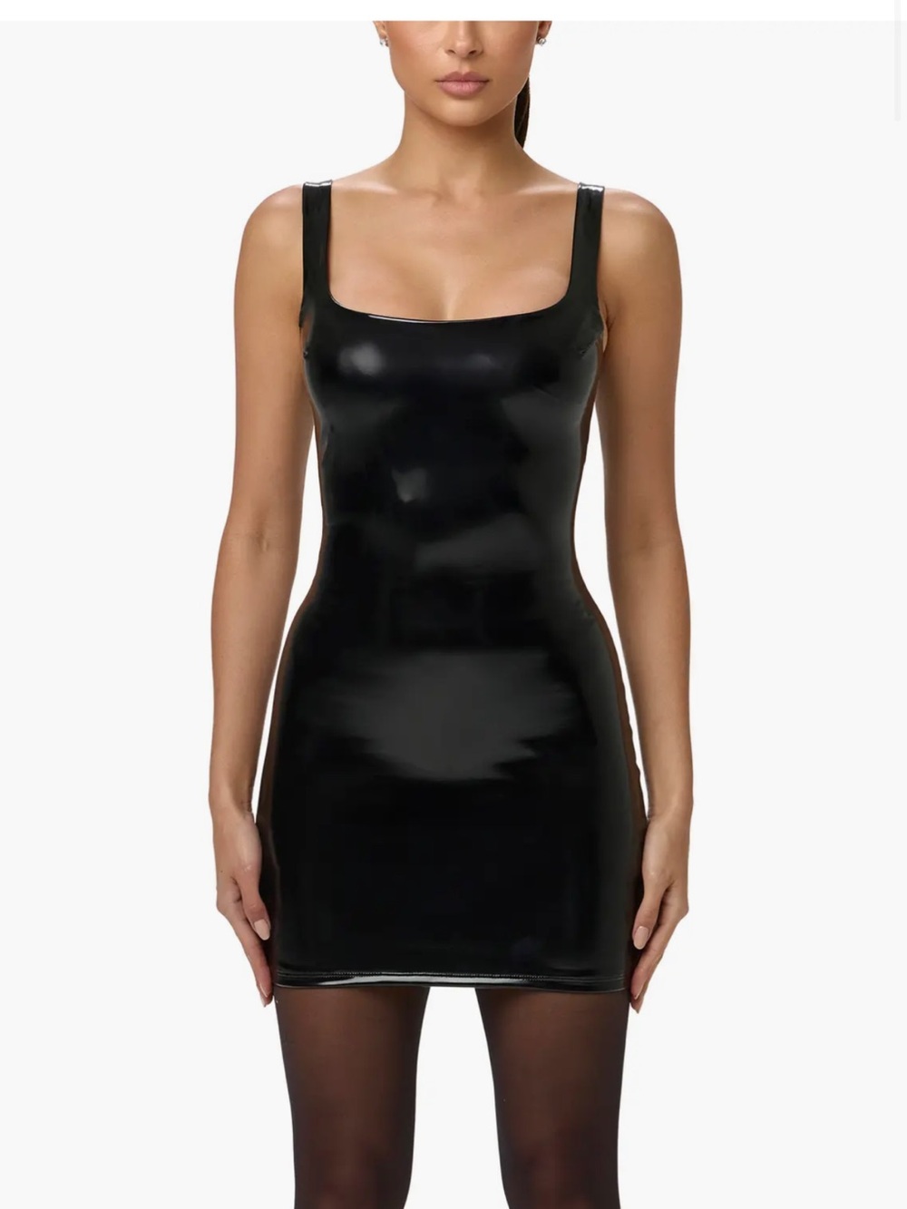 Naked Wardrobe Vinyl Minidress XS